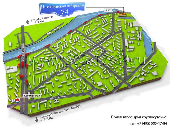 схема проезда на приемный пункт макулатуры